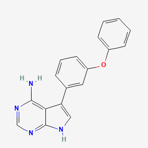 molecular formula C18H14N4O B13725756 5-(3-phenoxyphenyl)-7H-pyrrolo[2,3-d]pyrimidin-4-amine 