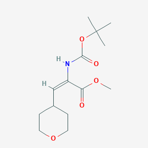 molecular formula C14H23NO5 B13725769 methyl (E)-2-(tert-butoxycarbonylamino)-3-tetrahydropyran-4-yl-prop-2-enoate 