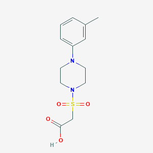 molecular formula C13H18N2O4S B1372578 2-{[4-(3-Methylphenyl)piperazin-1-yl]sulfonyl}acetic acid CAS No. 1042613-44-4