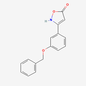 molecular formula C16H13NO3 B13725780 3-[3-(Benzyloxy)phenyl]-5-hydroxyisoxazole 