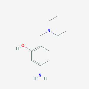 molecular formula C11H18N2O B13725785 5-Amino-2-((diethylamino)methyl)phenol 