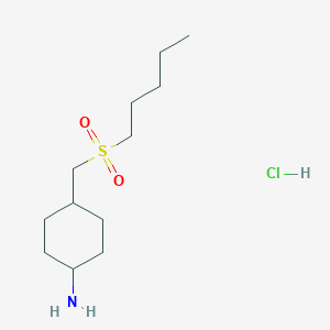 molecular formula C12H26ClNO2S B13725827 (1r,4r)-4-((Pentylsulfonyl)methyl)cyclohexanamine hydrochloride 