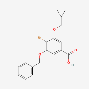 3-Benzyloxy-4-bromo-5-cyclopropylmethoxybenzoic acid