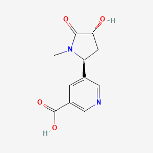 rac trans-3-Hydroxy-1-methyl-2-pyrrolidinone-5-(3-pyridinyl)carboxylic Acid