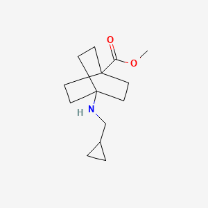 molecular formula C14H23NO2 B13725867 Methyl 4-((cyclopropylmethyl)amino)bicyclo[2.2.2]octane-1-carboxylate hydrochloride 