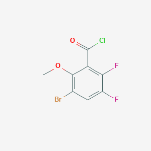 molecular formula C8H4BrClF2O2 B13725868 3-Bromo-5,6-difluoro-2-methoxybenzoyl chloride 