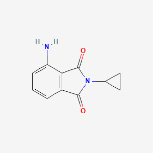 molecular formula C11H10N2O2 B1372587 4-amino-2-cyclopropyl-2,3-dihydro-1H-isoindole-1,3-dione CAS No. 1042635-26-6