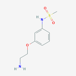 molecular formula C9H14N2O3S B1372590 N-[3-(2-aminoethoxy)phenyl]methanesulfonamide CAS No. 1018569-96-4