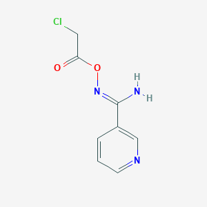 molecular formula C8H8ClN3O2 B13725900 (Z)-N'-(2-chloroacetoxy)nicotinimidamide 