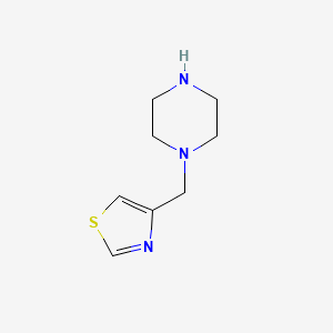 molecular formula C8H13N3S B1372591 4-(Piperazin-1-ylmethyl)-1,3-thiazole CAS No. 933737-25-8