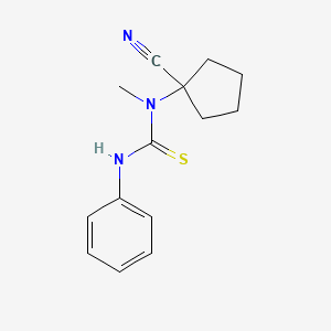 molecular formula C14H17N3S B1372593 N-(1-cyanocyclopentyl)-N-methyl-N'-phenylthiourea CAS No. 1000931-28-1