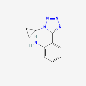 molecular formula C10H11N5 B1372594 2-(1-cyclopropyl-1H-1,2,3,4-tetrazol-5-yl)aniline CAS No. 1000932-36-4