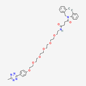 molecular formula C40H46N6O8 B13725949 Methyltetrazine-PEG6-DBCO 