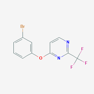 molecular formula C11H6BrF3N2O B1372595 4-(3-Bromophenoxy)-2-(trifluoromethyl)pyrimidine CAS No. 1086376-05-7
