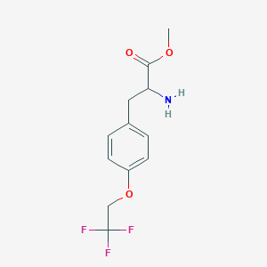 molecular formula C12H14F3NO3 B13725969 Methyl 2-amino-3-(4-(2,2,2-trifluoroethoxy)phenyl)propanoate 