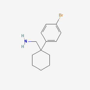 molecular formula C13H18BrN B1372597 [1-(4-Bromophenyl)cyclohexyl]methanamine CAS No. 626603-32-5