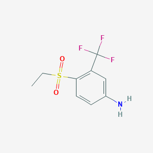 molecular formula C9H10F3NO2S B13725975 4-(Ethanesulfonyl)-3-(trifluoromethyl)aniline 