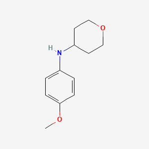 molecular formula C12H17NO2 B1372598 N-(4-methoxyphenyl)tetrahydro-2H-pyran-4-amine CAS No. 885281-03-8