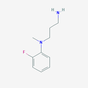 molecular formula C10H15FN2 B1372599 N-(3-aminopropyl)-2-fluoro-N-methylaniline CAS No. 1018650-31-1