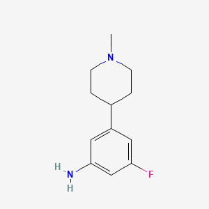 3-Fluoro-5-(1-methylpiperidin-4-yl)aniline