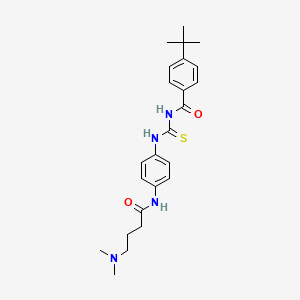 4-(tert-butyl)-N-((4-(4-(dimethylamino)butanamido)phenyl)carbAmothioyl)benzamide