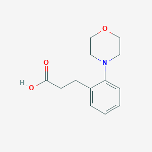molecular formula C13H17NO3 B1372601 3-[2-(Morpholin-4-yl)phenyl]propanoic acid CAS No. 933736-96-0