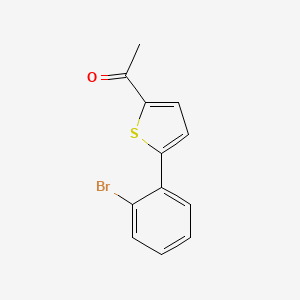 molecular formula C12H9BrOS B1372604 1-[5-(2-Bromophenyl)thiophen-2-yl]ethan-1-one CAS No. 1049872-66-3