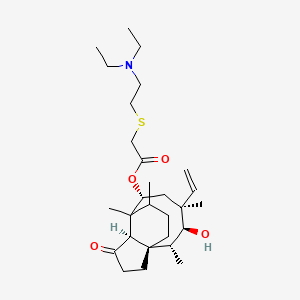 molecular formula C28H47NO4S B13726041 (1S,2R,3S,4S,6R,7S,14R)-6-[(2-Diethylaminoethylthio)acetoxy]-3-hydroxy-2,4,7,14-tetramethyl-4-vinyltricyclo[5,4,3,01.8]tetradecan-9-one 