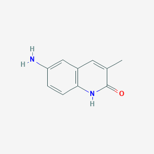 molecular formula C10H10N2O B1372605 6-Amino-3-methyl-1,2-dihydroquinolin-2-one CAS No. 1018652-50-0