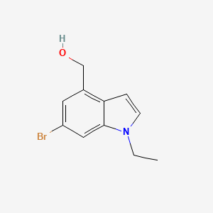 molecular formula C11H12BrNO B13726069 (6-Bromo-1-ethyl-1H-indol-4-yl)-methanol 