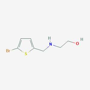 molecular formula C7H10BrNOS B1372607 2-{[(5-Bromothiophen-2-yl)methyl]amino}ethan-1-ol CAS No. 856371-60-3