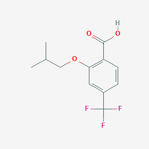 molecular formula C12H13F3O3 B13726081 2-Isobutoxy-4-trifluoromethylbenzoic acid 