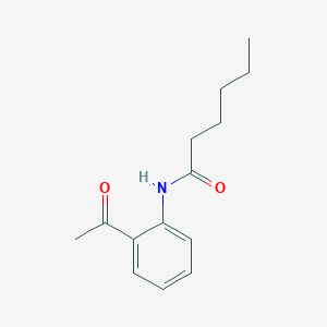 molecular formula C14H19NO2 B1372610 N-(2-acetylphenyl)hexanamide CAS No. 955405-25-1