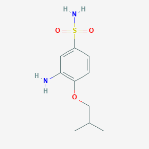 molecular formula C10H16N2O3S B13726100 3-Amino-4-isobutoxybenzenesulfonamide 