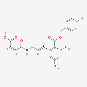 (Z)-4-[[(E)-3-[2-[(4-bromophenyl)methoxycarbonyl]-3-hydroxy-5-methoxyphenyl]prop-2-enyl]amino]-4-oxobut-2-enoic acid