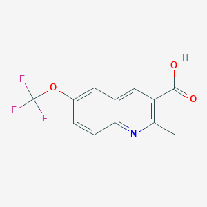 molecular formula C12H8F3NO3 B1372612 2-Methyl-6-(trifluoromethoxy)quinoline-3-carboxylic acid CAS No. 1050885-79-4