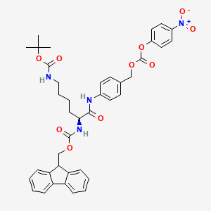 molecular formula C40H42N4O10 B13726126 Fmoc-Lys(Boc)-PAB-PNP 