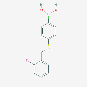 molecular formula C13H12BFO2S B13726139 [4-[(2-Fluorobenzyl)thio]phenyl]boronic acid 