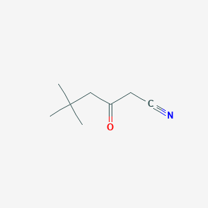 molecular formula C8H13NO B1372616 5,5-Dimethyl-3-oxohexanenitrile CAS No. 96798-17-3