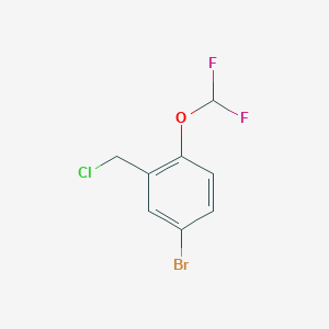 molecular formula C8H6BrClF2O B1372618 4-Bromo-2-(chloromethyl)-1-(difluoromethoxy)benzene CAS No. 1039329-39-9