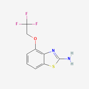molecular formula C9H7F3N2OS B1372619 4-(2,2,2-Trifluoroethoxy)-1,3-benzothiazol-2-amine CAS No. 1039884-88-2