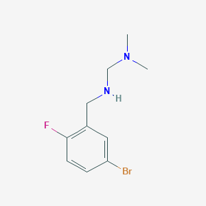 molecular formula C10H14BrFN2 B13726191 N-(5-bromo-2-fluorobenzyl)-N,N-dimethylmethanediamine 