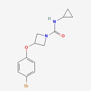 molecular formula C13H15BrN2O2 B13726197 3-(4-Bromophenoxy)-N-cyclopropylazetidine-1-carboxamide 