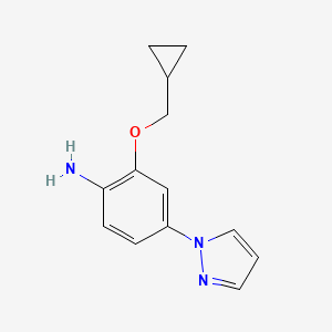 2-Cyclopropylmethoxy-4-pyrazol-1-yl-phenylamine