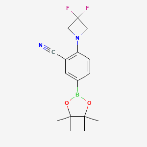 2-(3,3-Difluoroazetidin-1-yl)-5-(4,4,5,5-tetramethyl-1,3,2-dioxaborolan-2-yl)benzonitrile