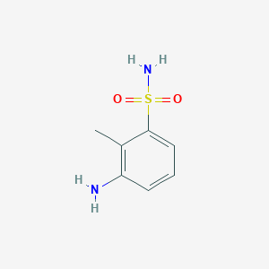 molecular formula C7H10N2O2S B1372623 3-Amino-2-methylbenzene-1-sulfonamide CAS No. 1036585-24-6
