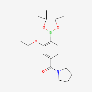 (3-Isopropoxy-4-(4,4,5,5-tetramethyl-1,3,2-dioxaborolan-2-yl)phenyl)(pyrrolidin-1-yl)methanone