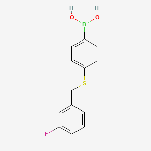 molecular formula C13H12BFO2S B13726273 [4-[(3-Fluorobenzyl)thio]phenyl]boronic acid 