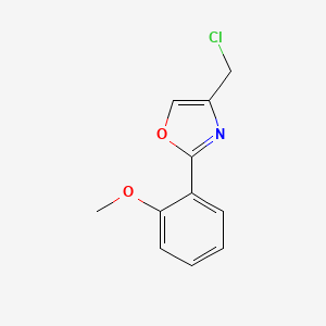 molecular formula C11H10ClNO2 B1372628 4-(氯甲基)-2-(2-甲氧基苯基)-1,3-噁唑 CAS No. 1038708-65-4
