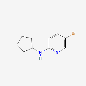 molecular formula C10H13BrN2 B1372629 5-Bromo-N-cyclopentyl-2-pyridinamine CAS No. 1036468-34-4